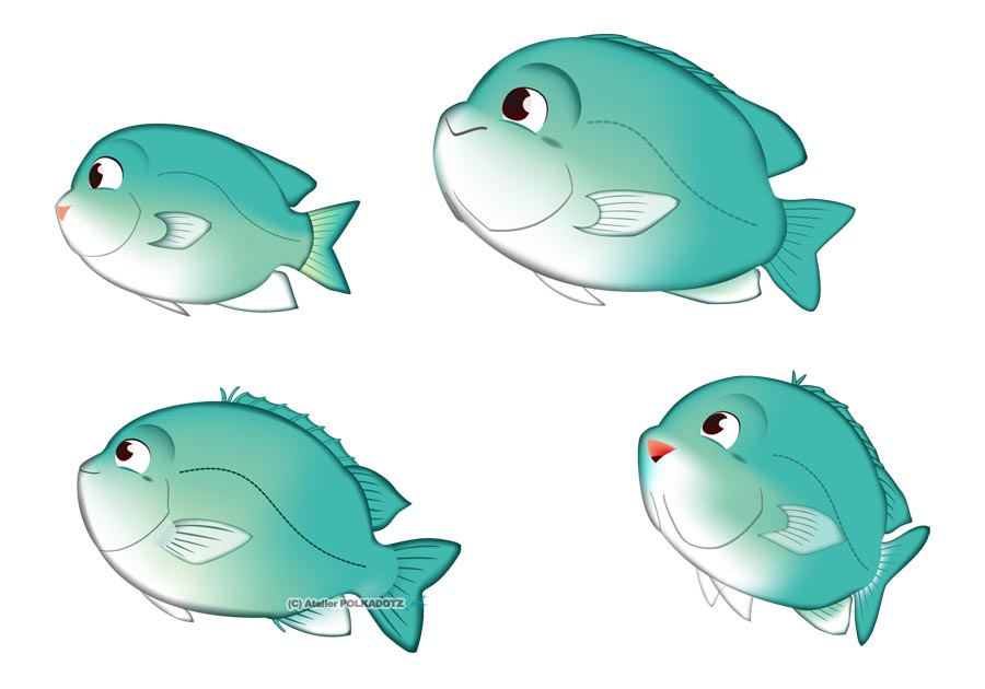 デバスズメダイ イラスト