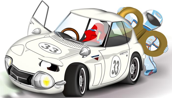 トヨタ2000GT　イラスト